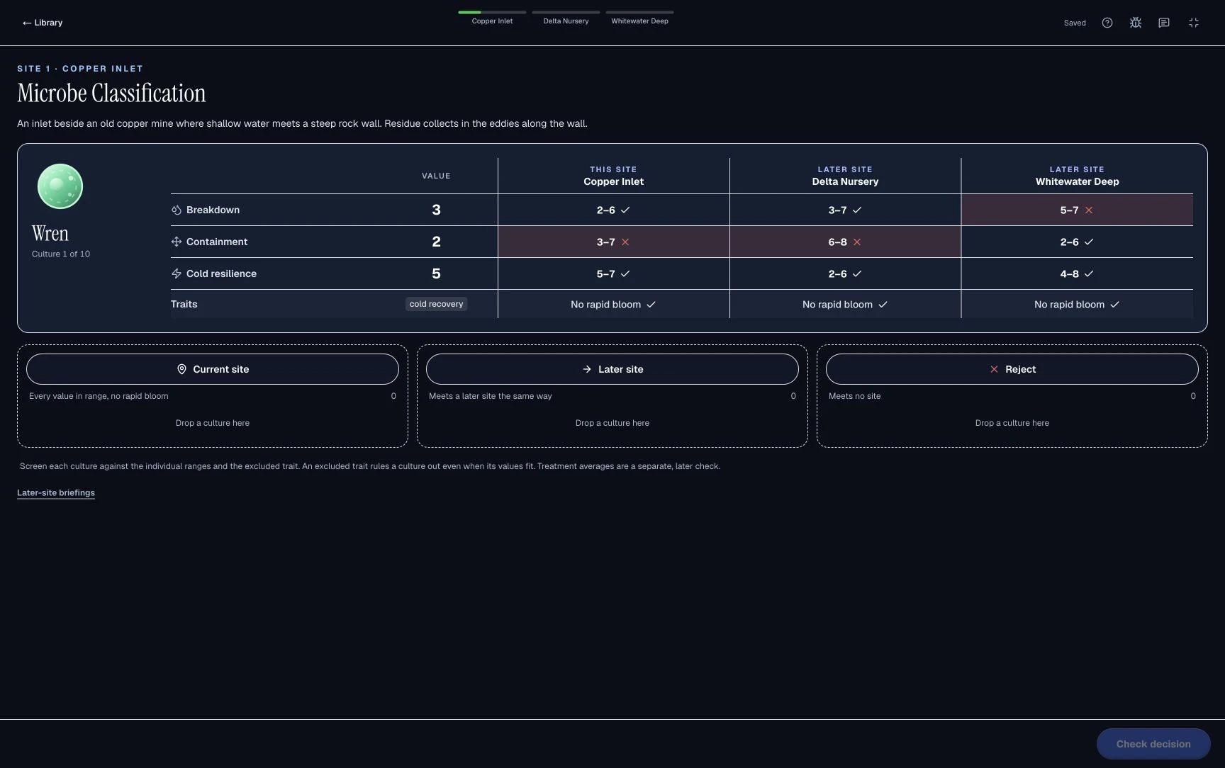 Independent Sea Wolf practice interface